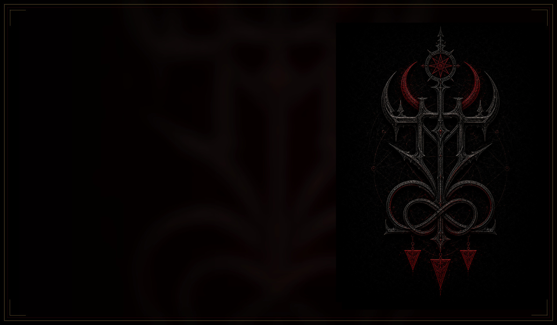 Modern civic sigil with open recursive loops and a dark field reserved for inquiry.